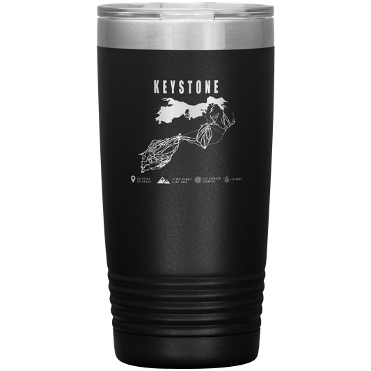 Keystone Colorado Ski Trail Map 20oz Tumbler - Powderaddicts