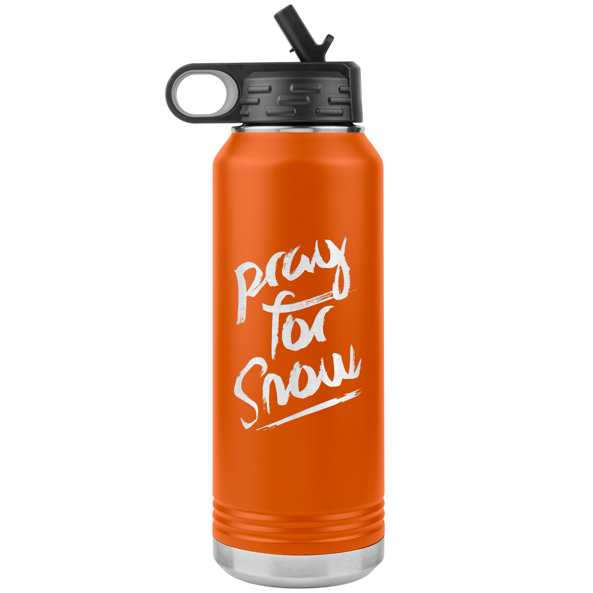 Pray For Snow Back 32oz Water Bottle Tumbler - Powderaddicts