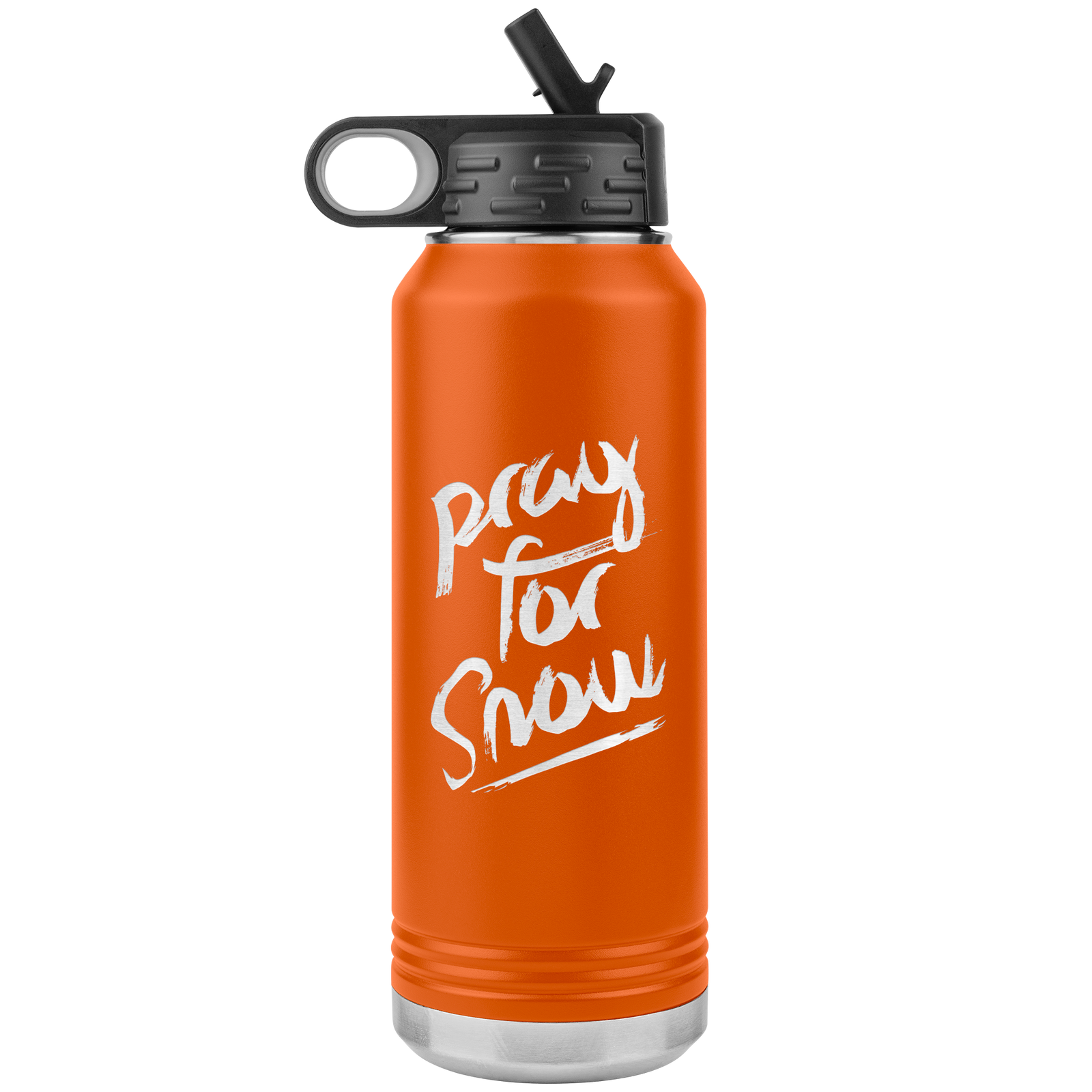 Pray For Snow Back 32oz Water Bottle Tumbler - Powderaddicts
