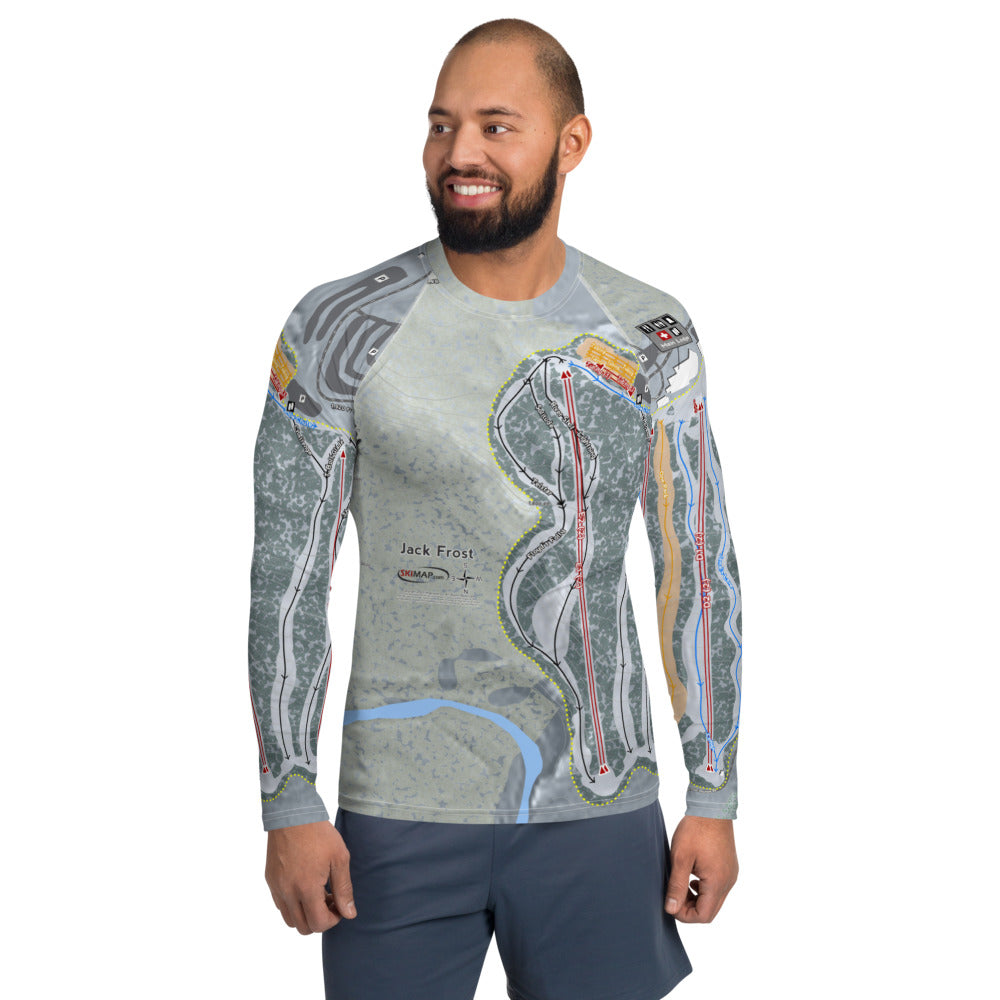 Jack Frost, Pennsylvania Ski Trail Map Men's Base Layer Top