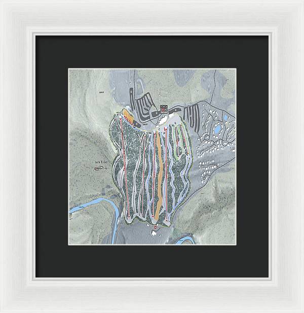 Jack Frost Ski Trail Map - Framed Print - Powderaddicts