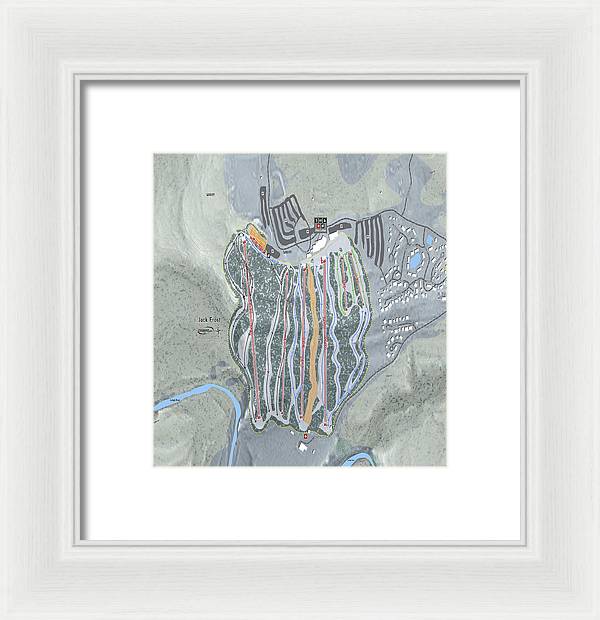 Jack Frost Ski Trail Map - Framed Print - Powderaddicts