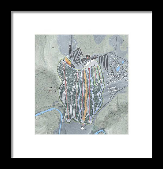 Jack Frost Ski Trail Map - Framed Print - Powderaddicts