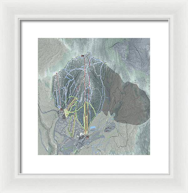 Jay Peak Ski Trail Map - Framed Print - Powderaddicts