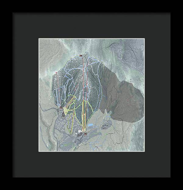 Jay Peak Ski Trail Map - Framed Print - Powderaddicts