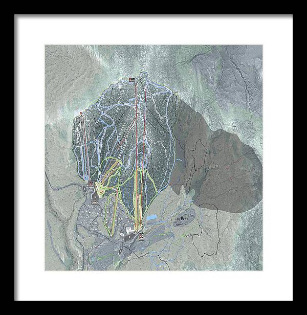 Jay Peak Ski Trail Map - Framed Print - Powderaddicts