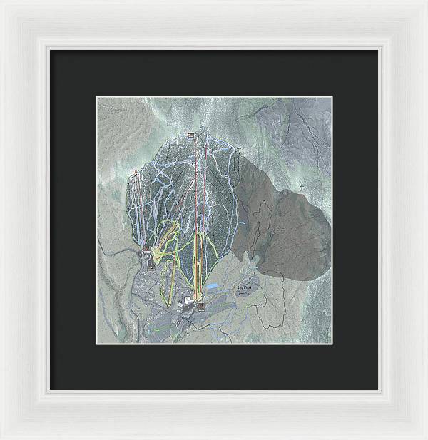Jay Peak Ski Trail Map - Framed Print - Powderaddicts