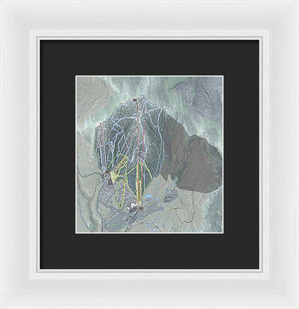 Jay Peak Ski Trail Map - Framed Print - Powderaddicts