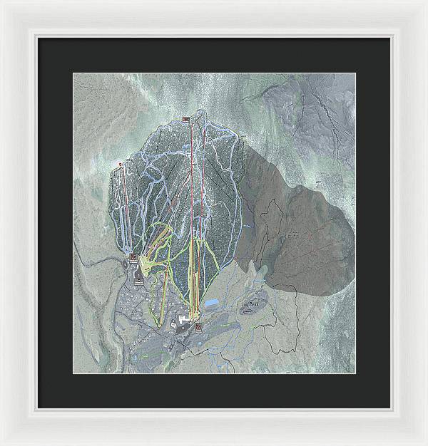 Jay Peak Ski Trail Map - Framed Print - Powderaddicts