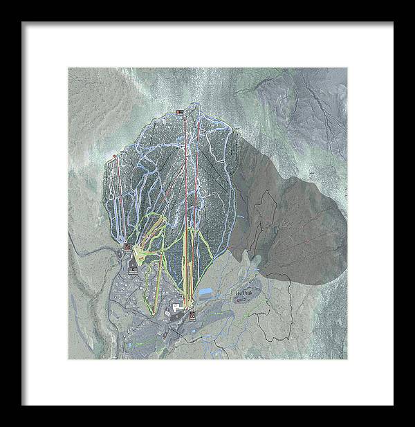Jay Peak Ski Trail Map - Framed Print - Powderaddicts