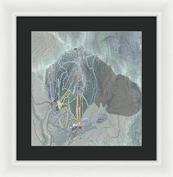Jay Peak Ski Trail Map - Framed Print - Powderaddicts