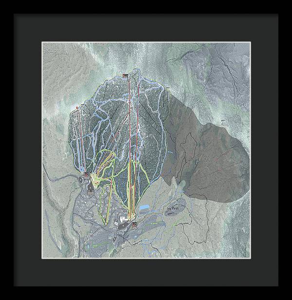 Jay Peak Ski Trail Map - Framed Print - Powderaddicts