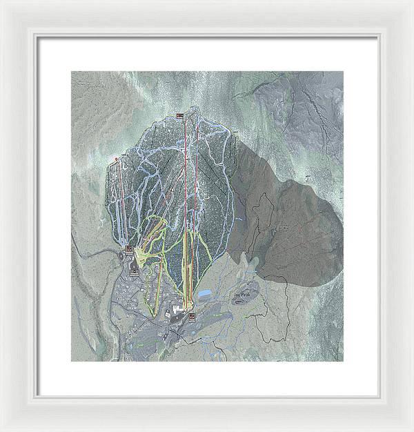 Jay Peak Ski Trail Map - Framed Print - Powderaddicts