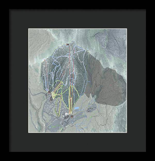 Jay Peak Ski Trail Map - Framed Print - Powderaddicts