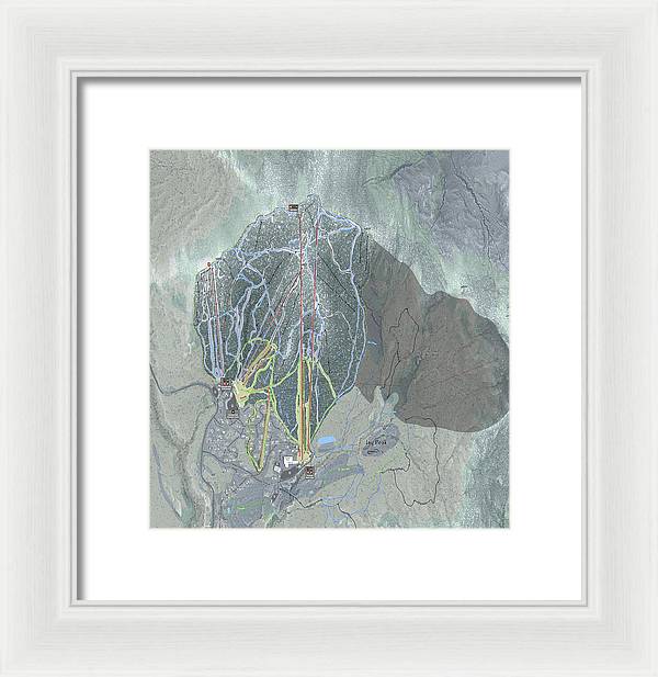 Jay Peak Ski Trail Map - Framed Print - Powderaddicts