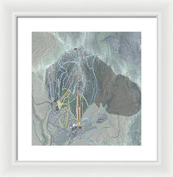 Jay Peak Ski Trail Map - Framed Print - Powderaddicts