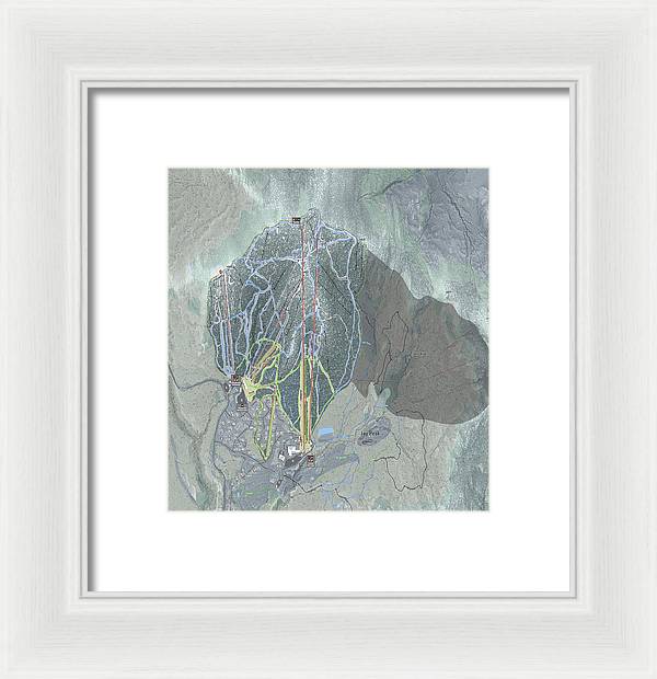 Jay Peak Ski Trail Map - Framed Print - Powderaddicts