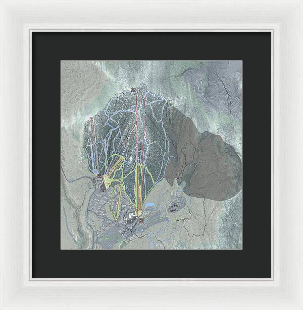 Jay Peak Ski Trail Map - Framed Print - Powderaddicts