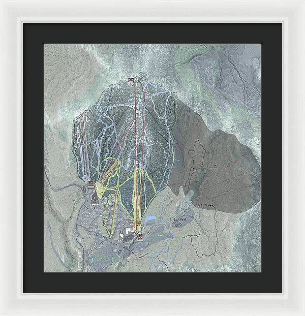 Jay Peak Ski Trail Map - Framed Print - Powderaddicts