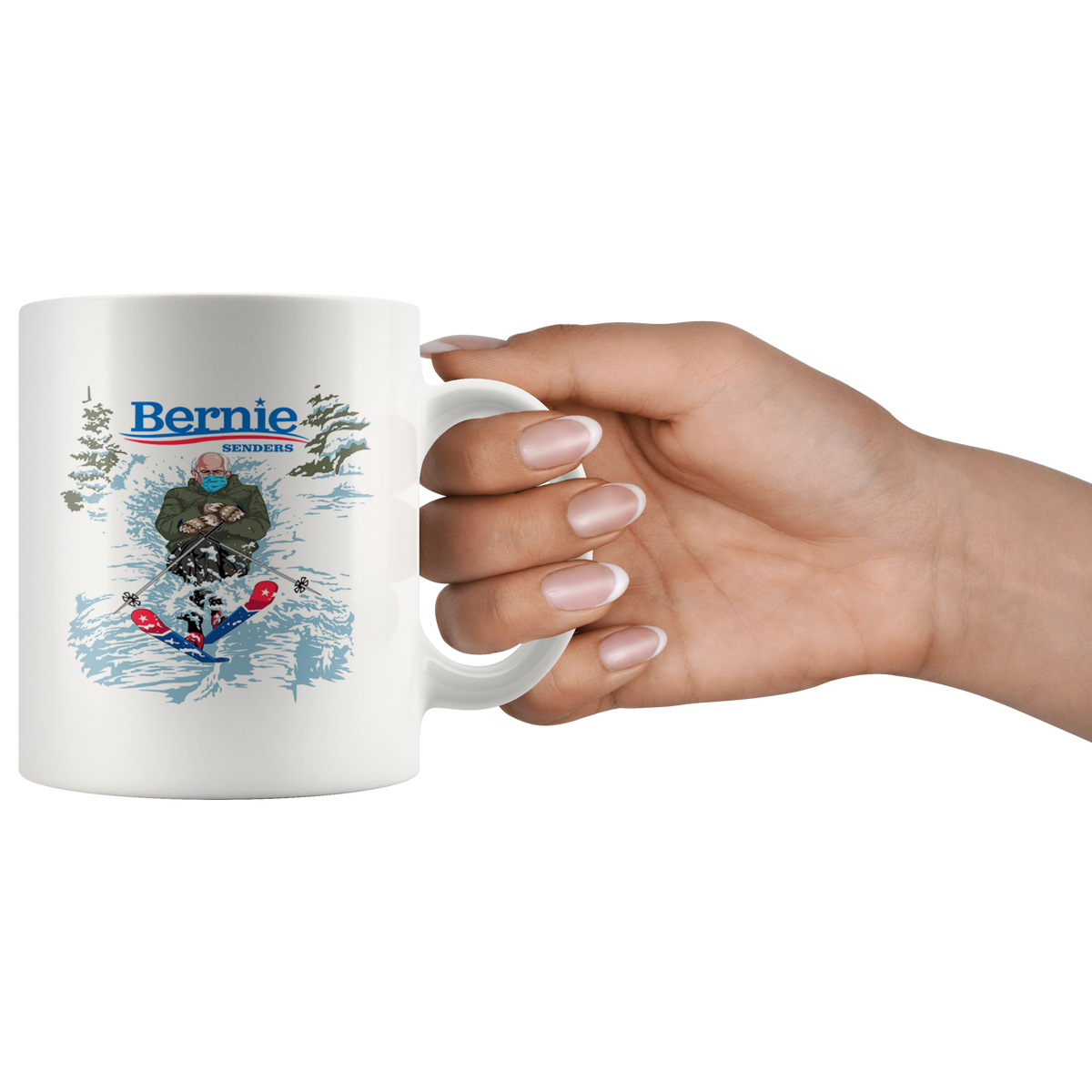 Bernie Senders Skiing 11oz Mug - Powderaddicts