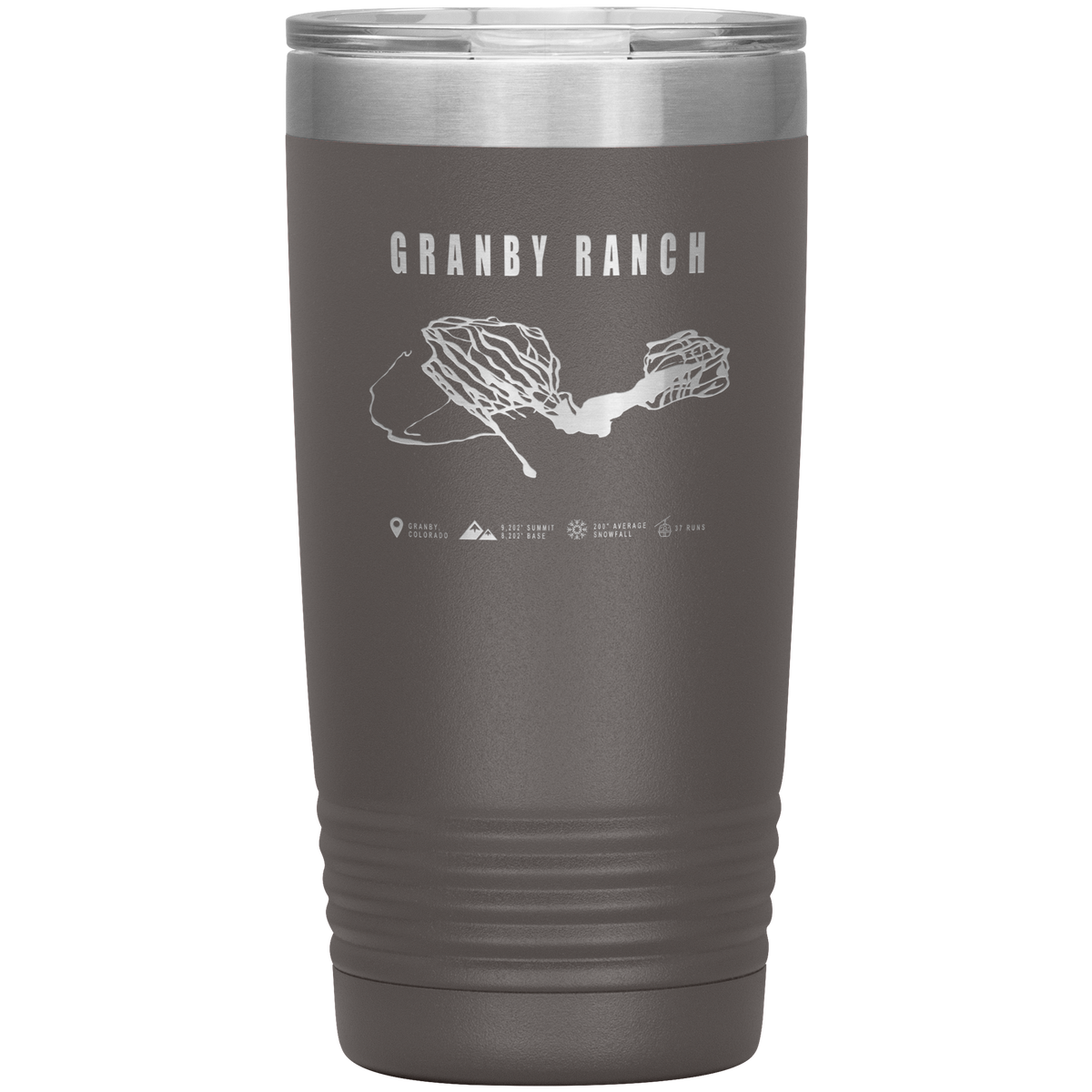 Granby Ranch Colorado Ski Trail Map 20oz Tumbler - Powderaddicts