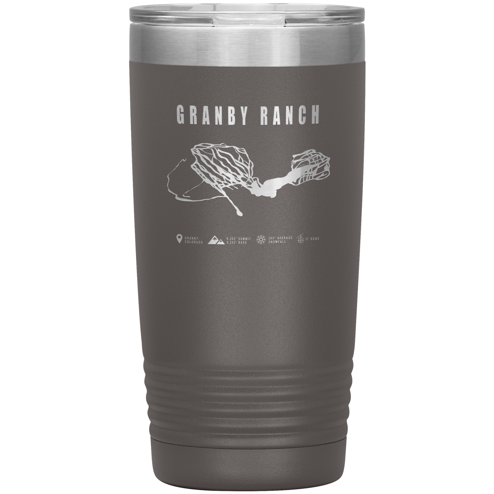 Granby Ranch Colorado Ski Trail Map 20oz Tumbler - Powderaddicts