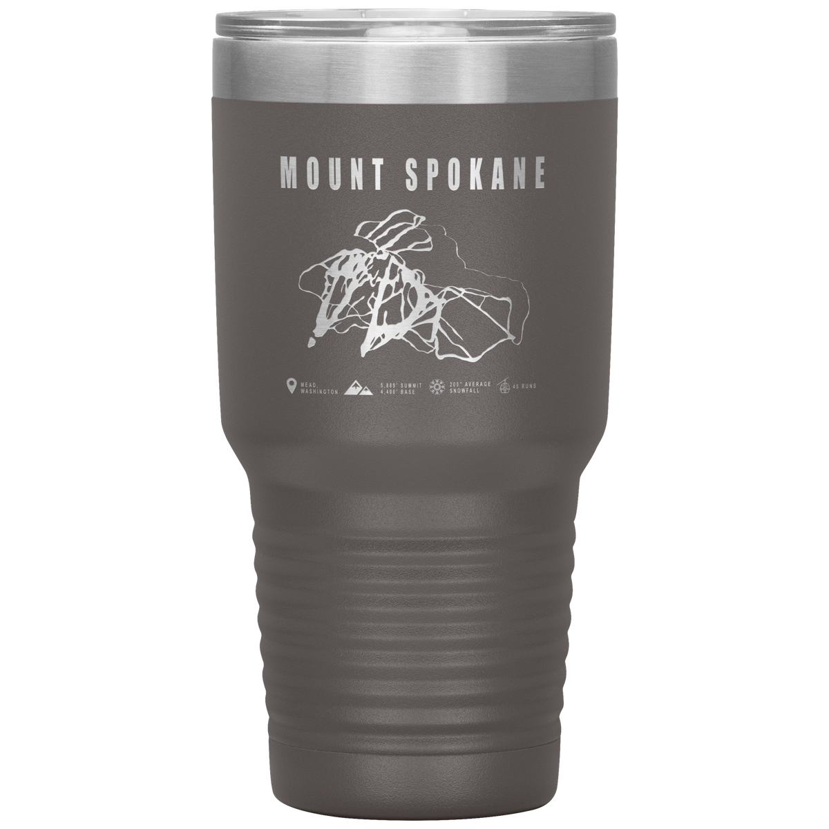 Stevens Pass, Washington Ski Trail Map 30oz Tumbler - Powderaddicts