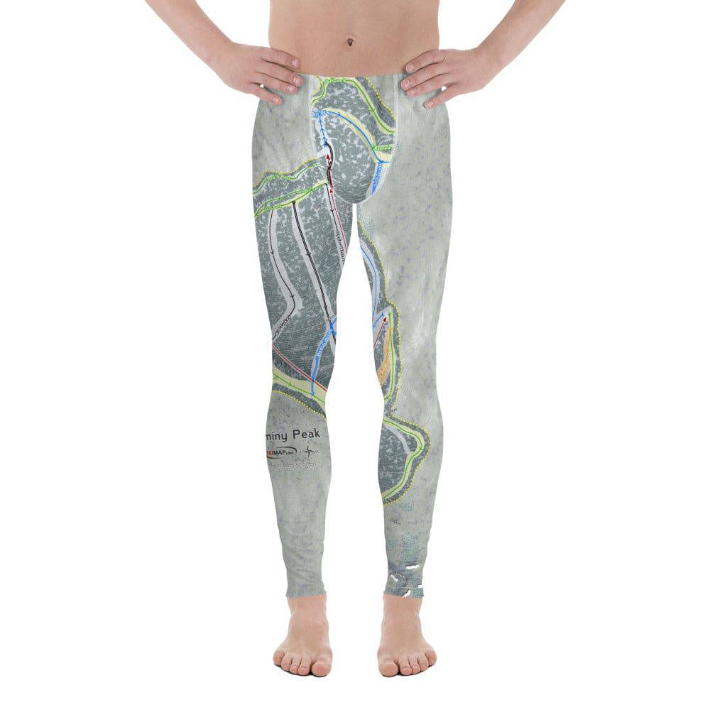 Jiminy Peak, Massachusetts Ski Trail Map Men's Base Layer Bottom - Powderaddicts