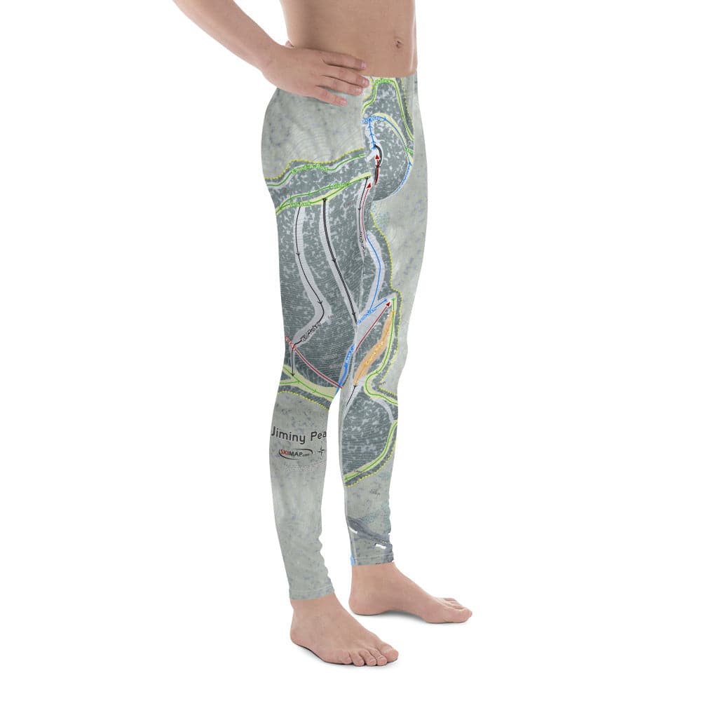Jiminy Peak, Massachusetts Ski Trail Map Men's Base Layer Bottom - Powderaddicts