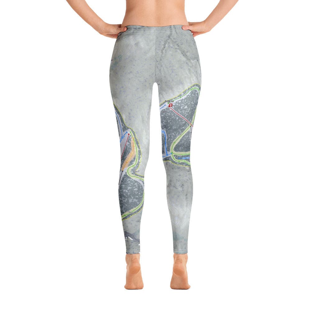 Jiminy Peak, Massachusetts Ski Trail Map Women&#39;s Base Layer Bottom - Powderaddicts