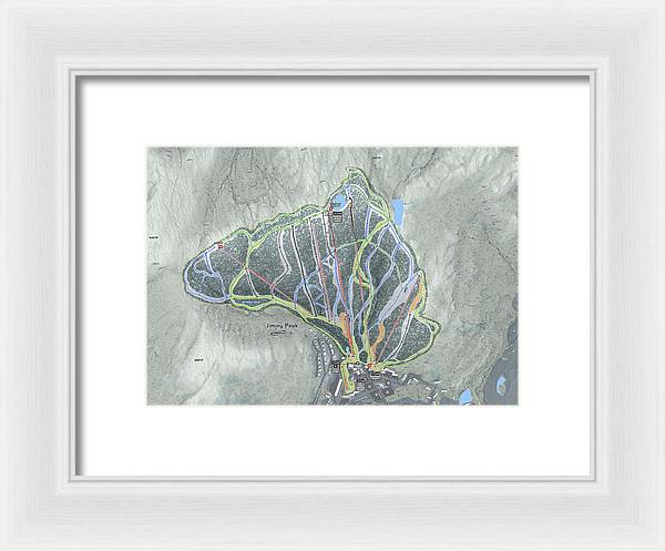 Jiminy Peak Ski Trail Map - Framed Print - Powderaddicts
