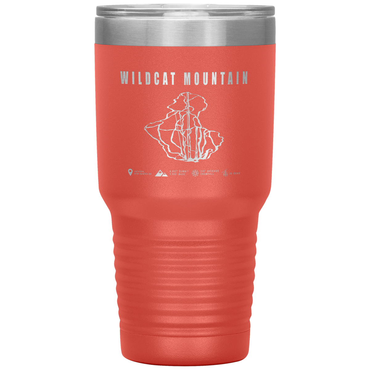 Wildcat Mountain, New Hampshire Ski Trail Map 30oz Tumbler - Powderaddicts