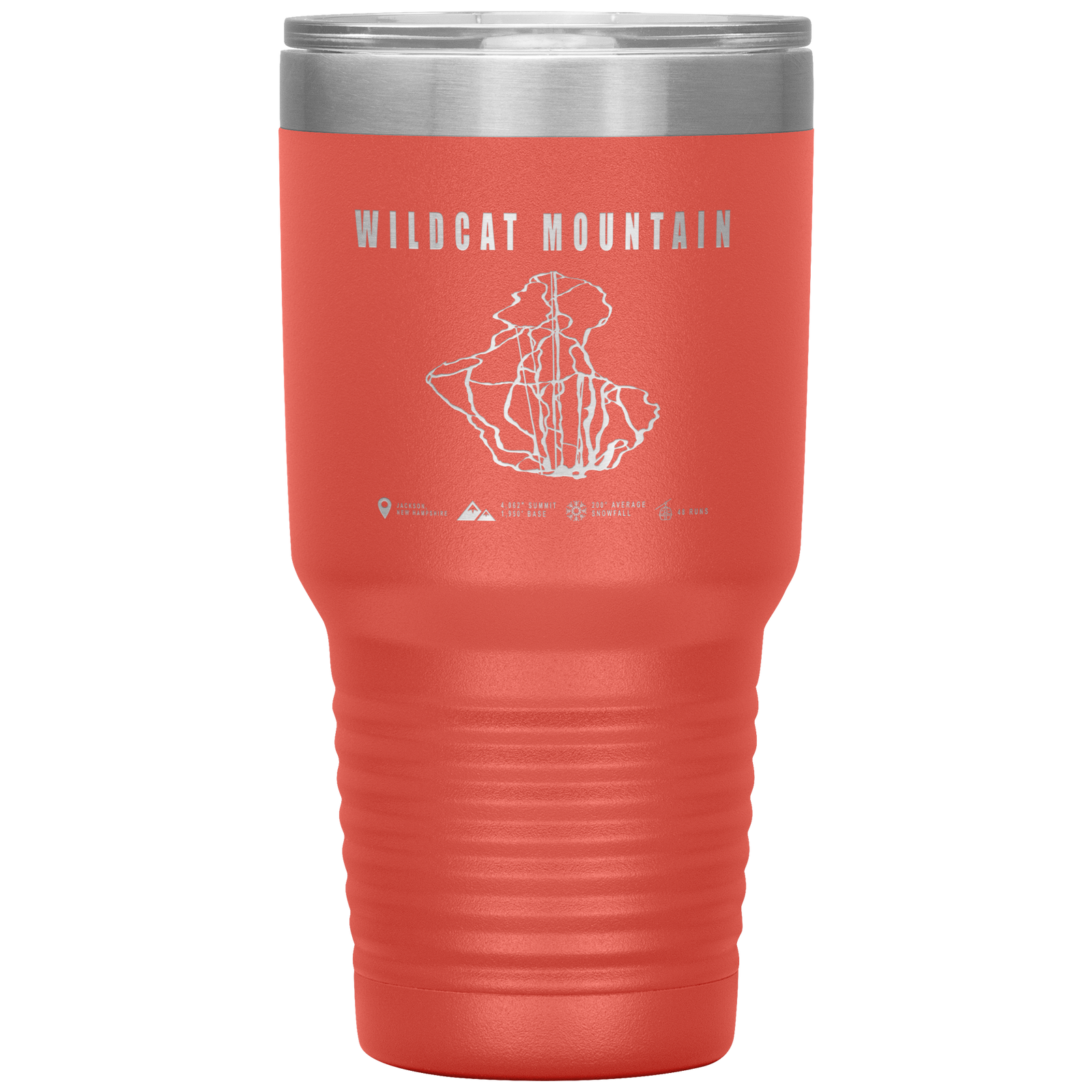 Wildcat Mountain, New Hampshire Ski Trail Map 30oz Tumbler - Powderaddicts
