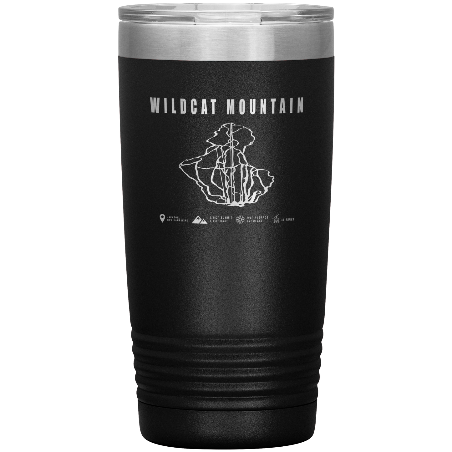 Wildcat Mountain, New Hampshire Ski Trail Map 20oz Tumbler - Powderaddicts