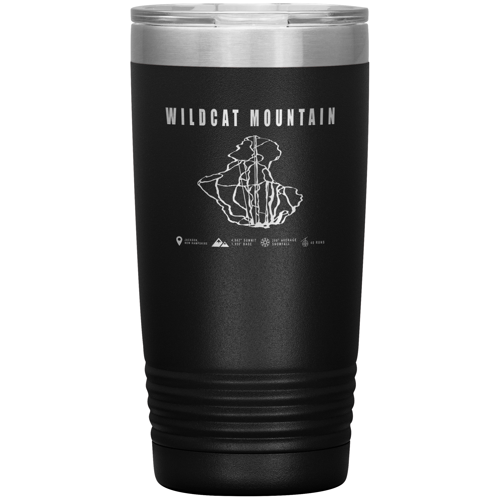 Wildcat Mountain, New Hampshire Ski Trail Map 20oz Tumbler - Powderaddicts