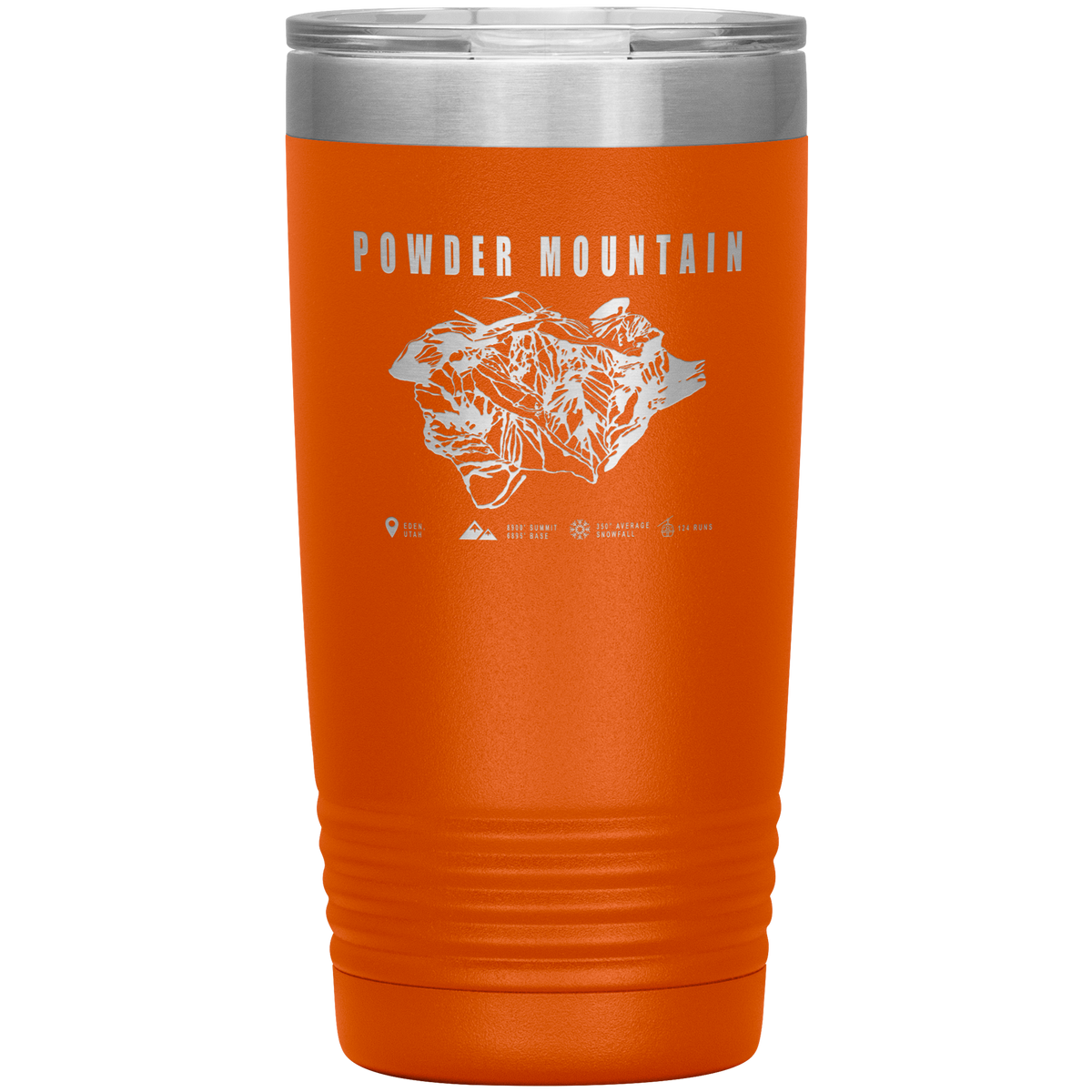 Powder Mountain,Utah Ski Trail Map 20oz Tumbler - Powderaddicts