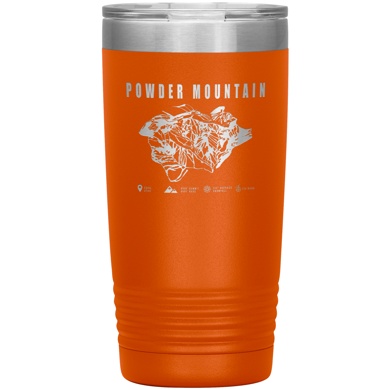 Powder Mountain,Utah Ski Trail Map 20oz Tumbler - Powderaddicts