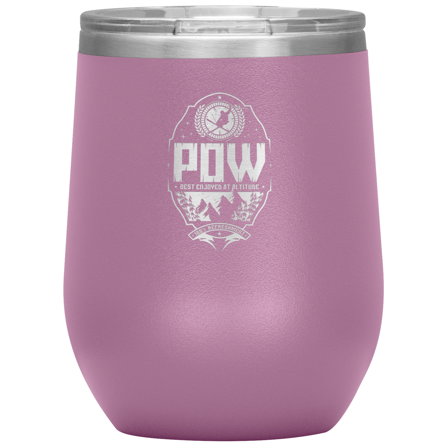 Pow Best Enjoyed At Altitude Wine 12oz Tumbler - Powderaddicts