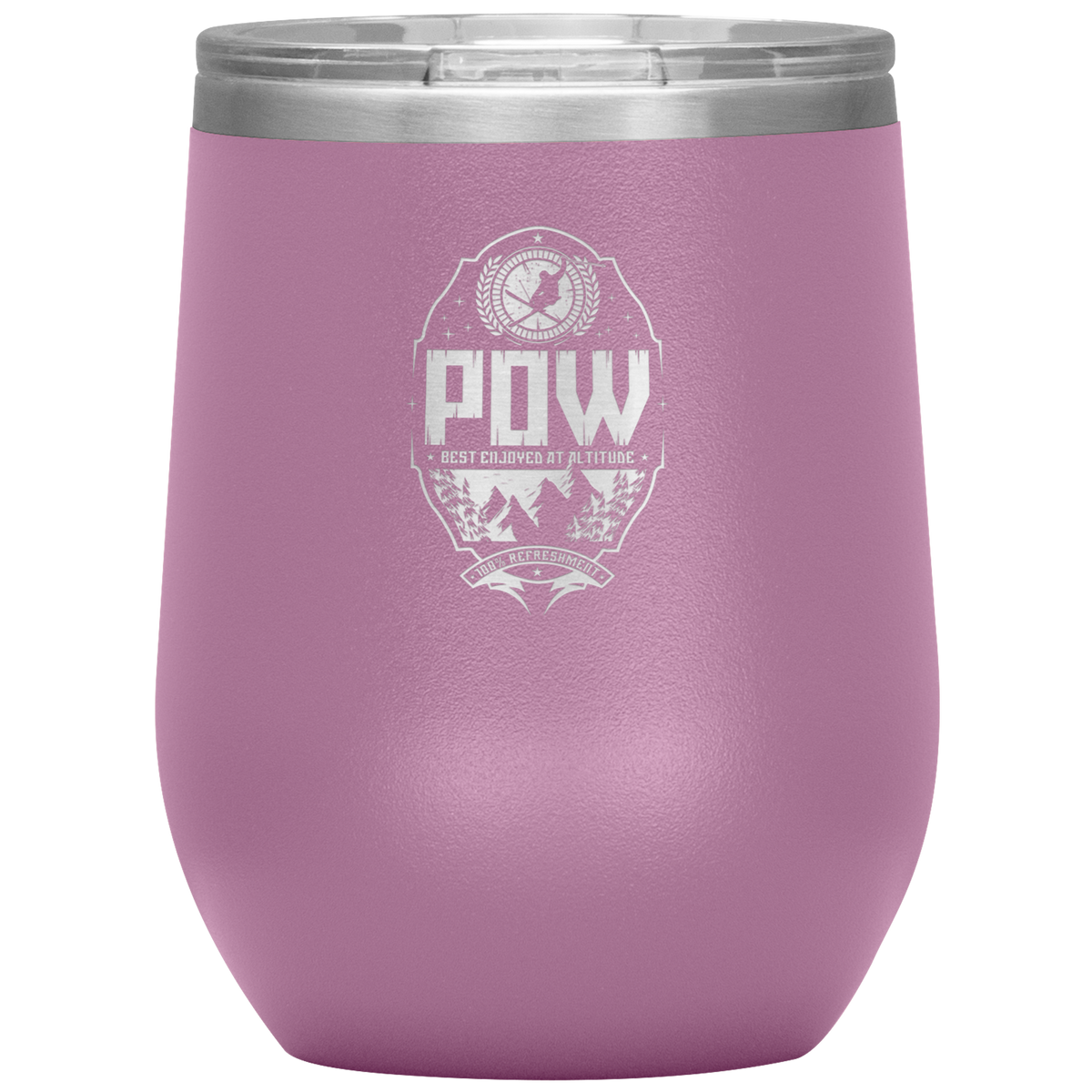 Pow Best Enjoyed At Altitude Wine 12oz Tumbler - Powderaddicts