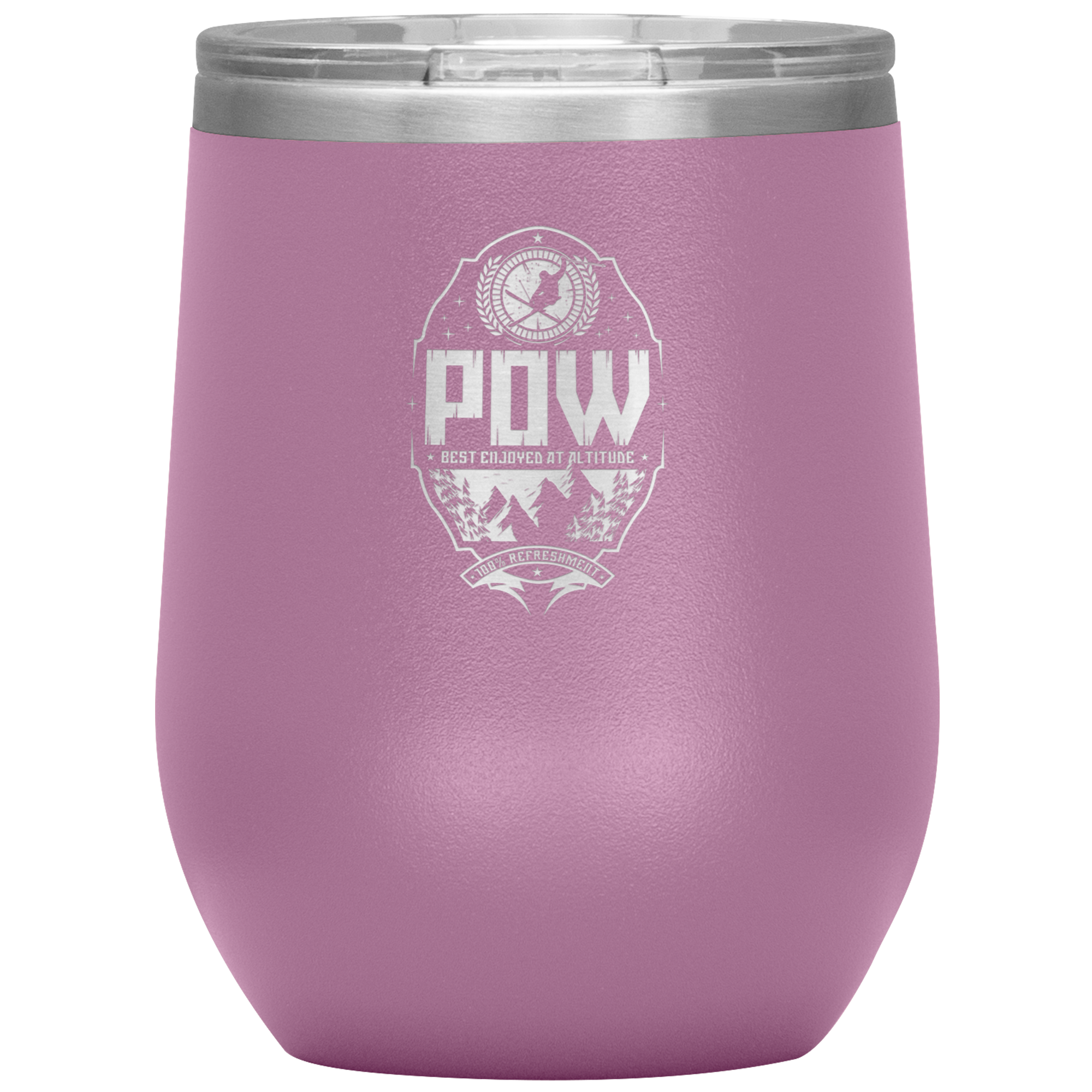 Pow Best Enjoyed At Altitude Wine 12oz Tumbler - Powderaddicts