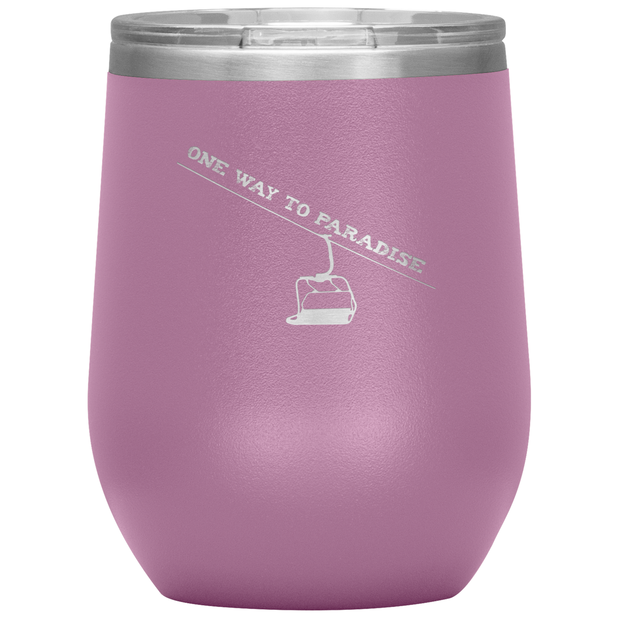 One Way To Paradise Wine 12oz Tumbler - Powderaddicts