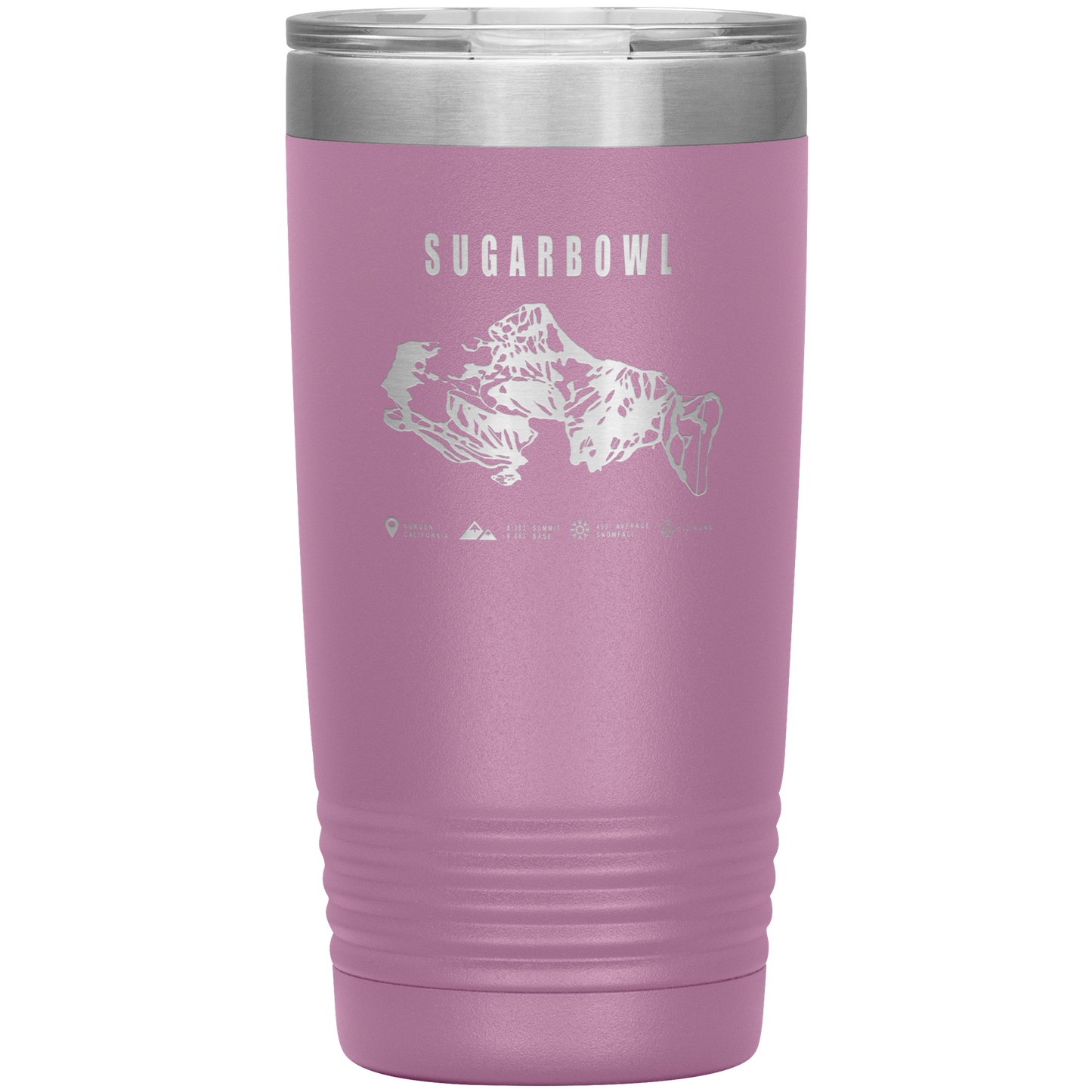 Sugarbowl, California Ski Trail Map 20oz Tumbler - Powderaddicts