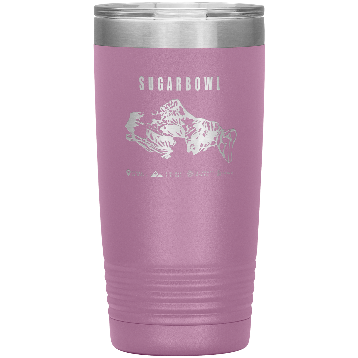 Sugarbowl, California Ski Trail Map 20oz Tumbler - Powderaddicts