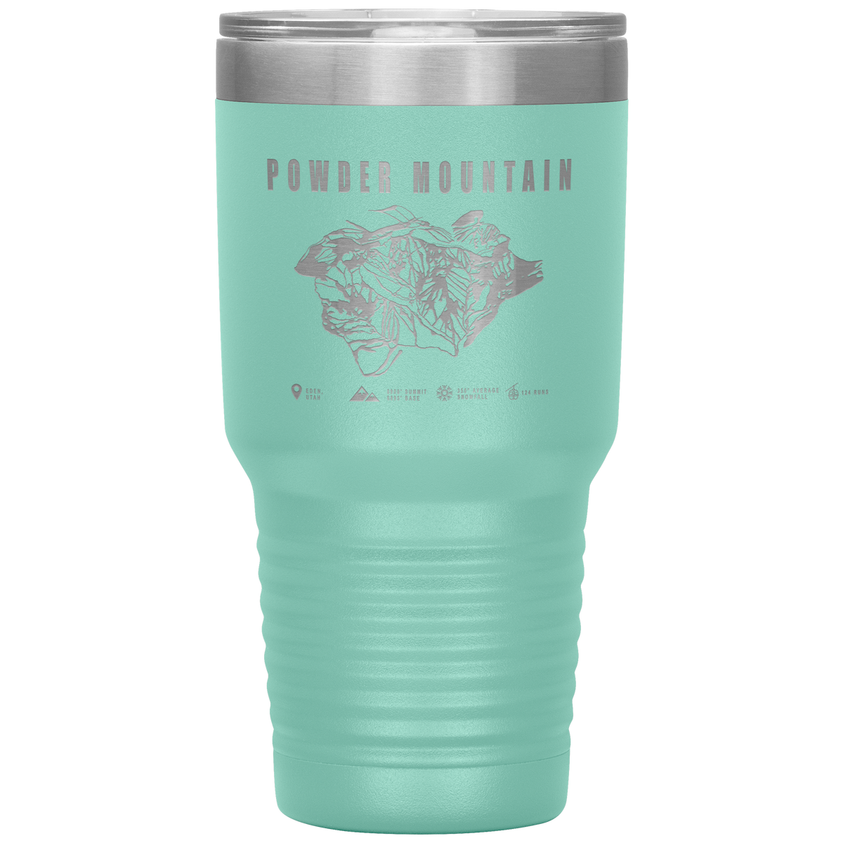 Powder Mountain,Utah Ski Trail Map 30oz Tumbler - Powderaddicts
