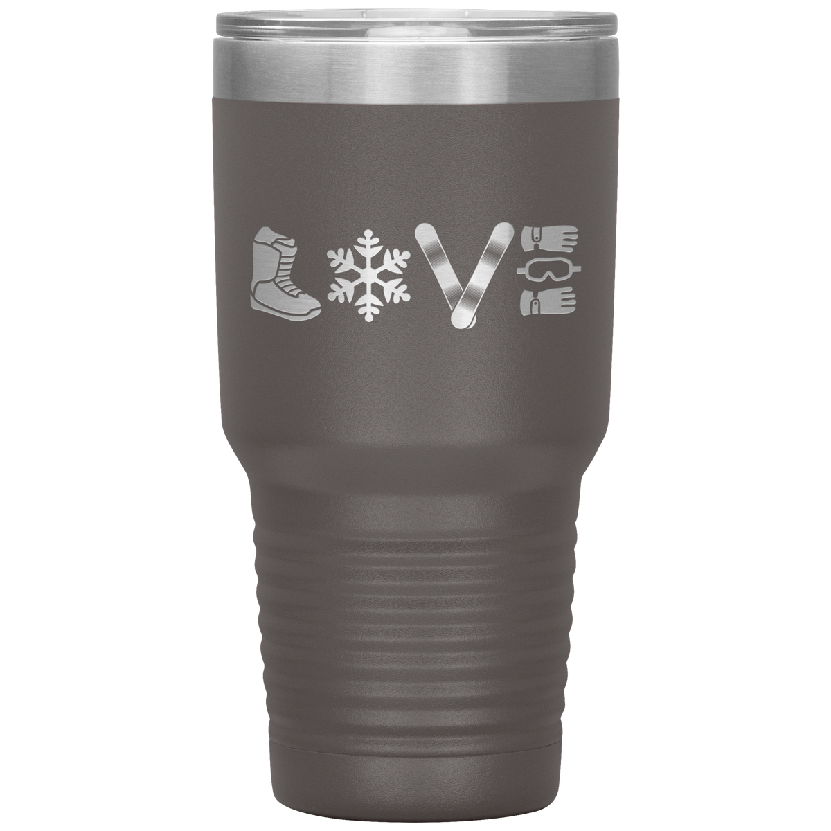 LOVE Snowboard 30oz Laser Etched Tumbler - Powderaddicts