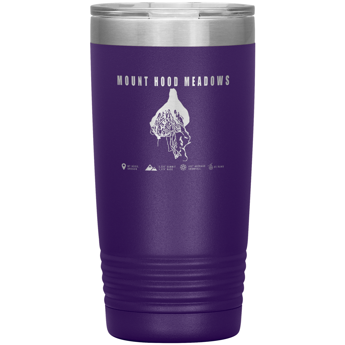 Mount Hood Meadows, Oregon Ski Trail Map 20oz Tumbler - Powderaddicts