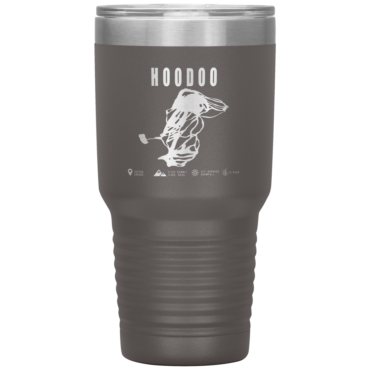 Hoodoo, Oregon Ski Trail Map 30oz Tumbler - Powderaddicts