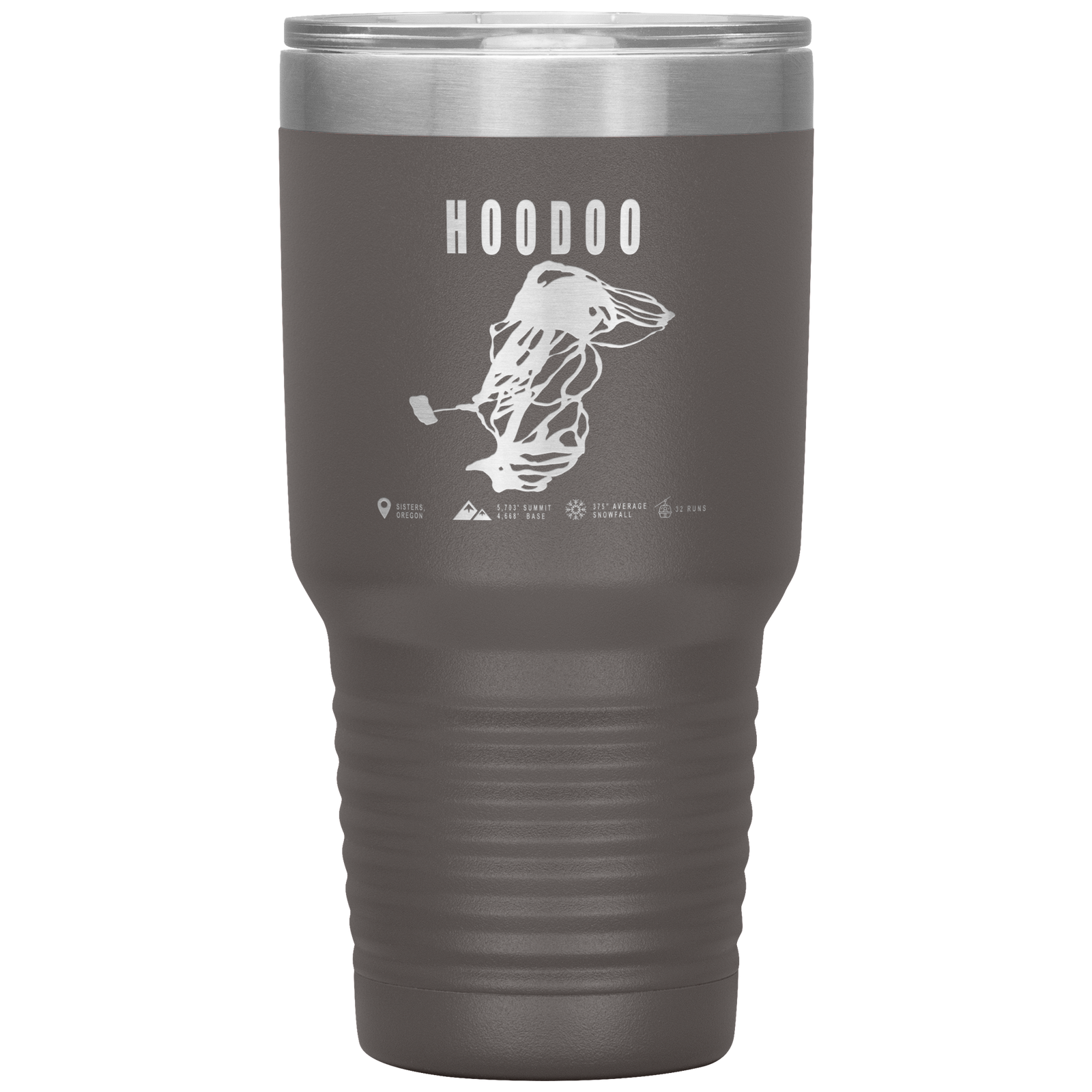 Hoodoo, Oregon Ski Trail Map 30oz Tumbler - Powderaddicts