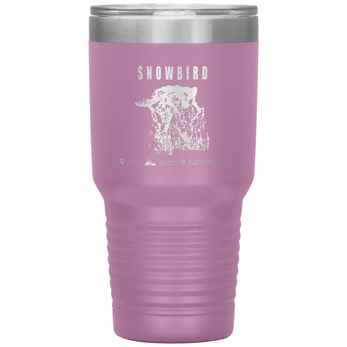 Snowbird,Utah Ski Trail Map 30oz Tumbler - Powderaddicts