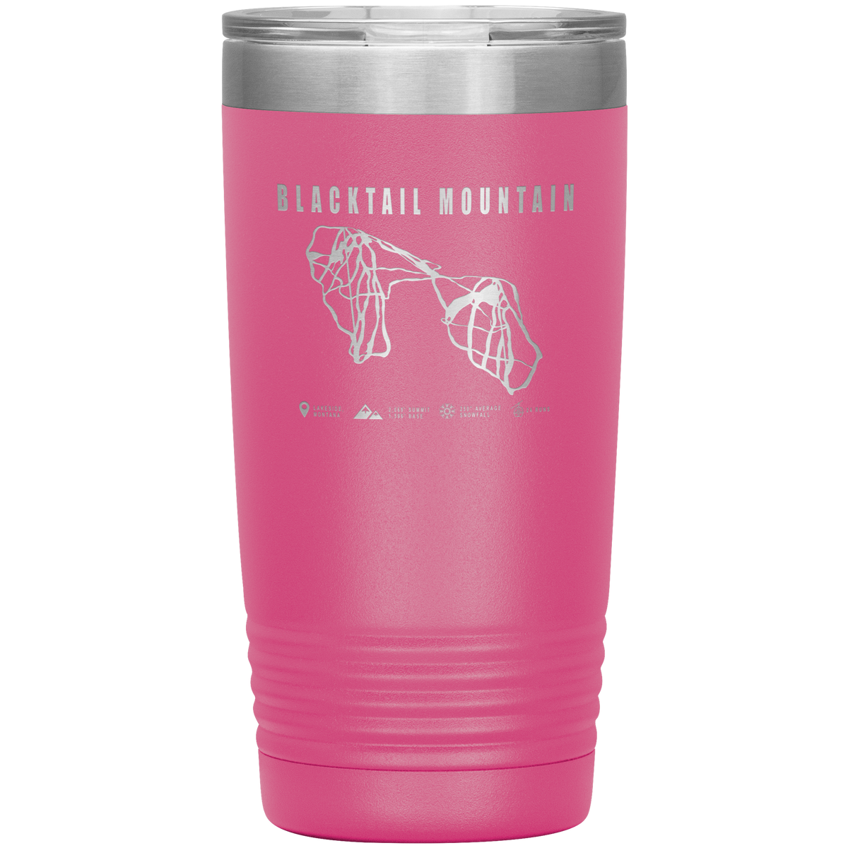 Blacktail Mountain Montana Ski Trail Map 20oz Tumbler - Powderaddicts
